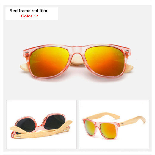 Oulylan Vintage Wooden Leg Sunglasses Men Women Luxury Brand Designer Bamboo Sun Glasses Ladies Retro UV400 Driving Goggles