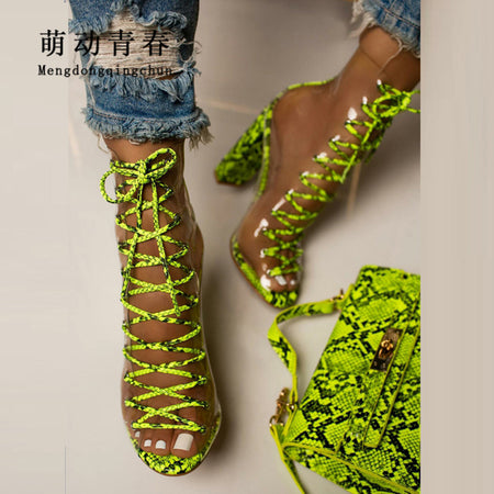Eilyken Women PU Leather Ankle Boots Thick Heels Pointed Toe Night Club Party Shoes Woman Basic Boots Office Pumps size 41 42