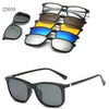 HJYFINO 5 lenes Magnet Sunglasses Clip Mirrored Clip on Sunglasses clip on glasses Men Polarized Clip Custom Prescription Myopia