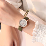 Women Watches Simple Vintage Small Dial Watch Sweet Leather Strap Outdoor Sports Wrist Clock Gift
