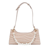 Purple Tote Bags For Women Vintage Handbag Mini Leather Shoulder Bag Retro Women Bag Stone Pattern Female Purse