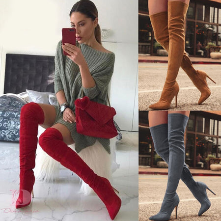 Eilyken Women PU Leather Ankle Boots Thick Heels Pointed Toe Night Club Party Shoes Woman Basic Boots Office Pumps size 41 42