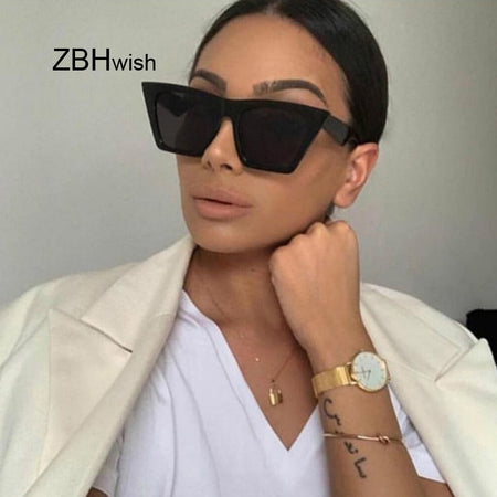 AEVOGUE Sunglasses Women Rectangle Frame Transparent Brand Designer Retro Sun Glasses Unisex Square Brown UV400 AE0664