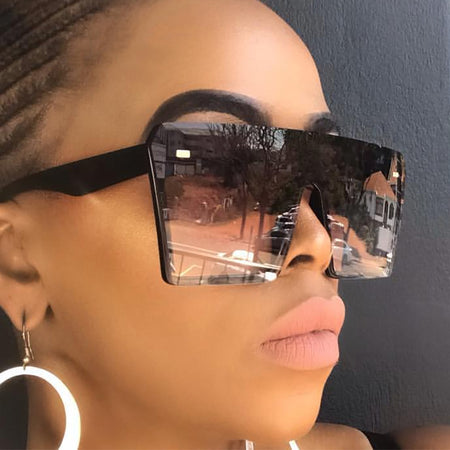 AEVOGUE Sunglasses Women Rectangle Frame Transparent Brand Designer Retro Sun Glasses Unisex Square Brown UV400 AE0664